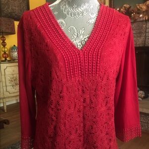 Red blouse Christmas time